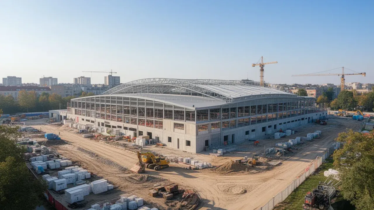 Budowa nowej hali sportowej przy ulicy Brzezińskiej wchodzi w ostatnią fazę