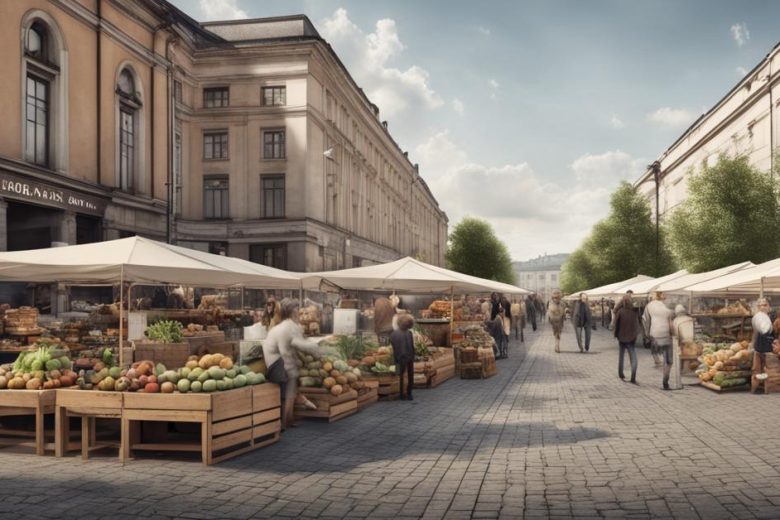 Łódź rynek - Stary Rynek, Plac Wolności w Łodzi w remoncie