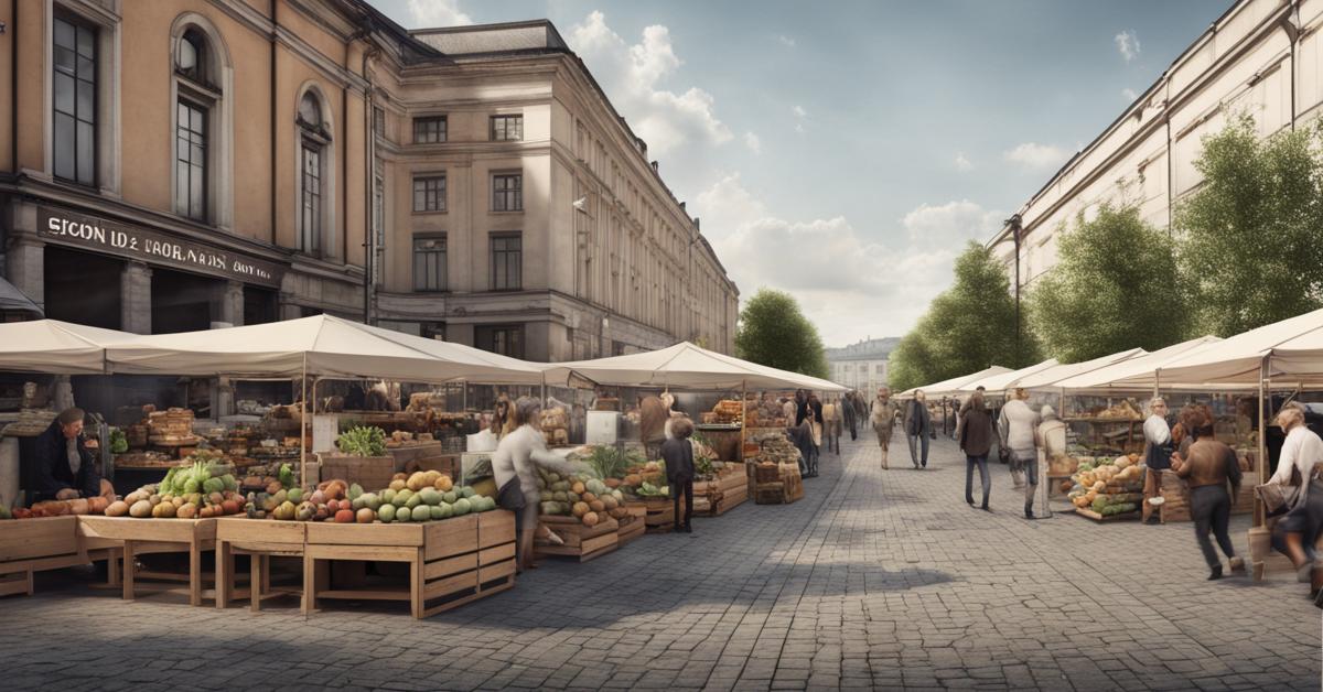 Łódź rynek - Stary Rynek, Plac Wolności w Łodzi w remoncie